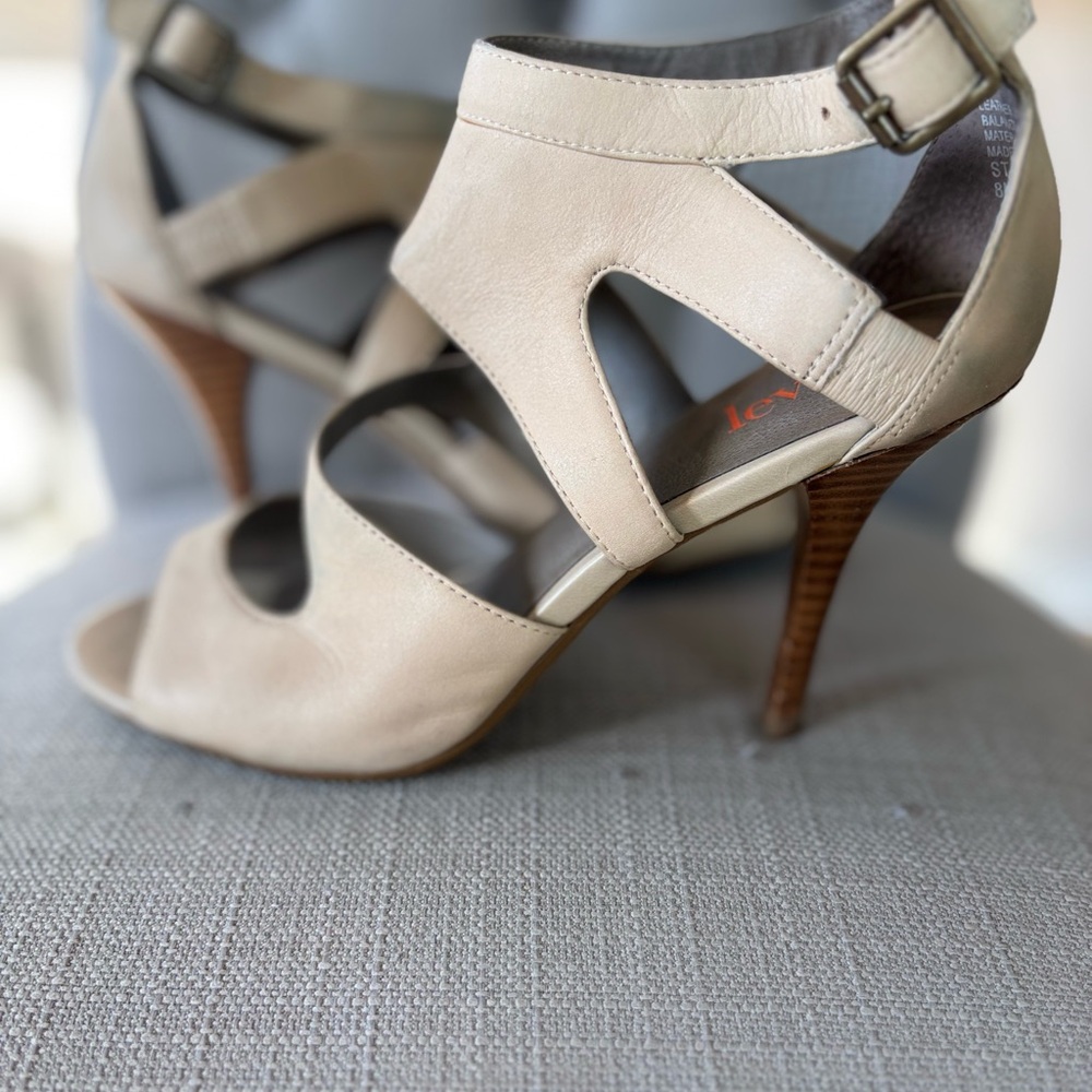 Levity Bisque Strappy Heels